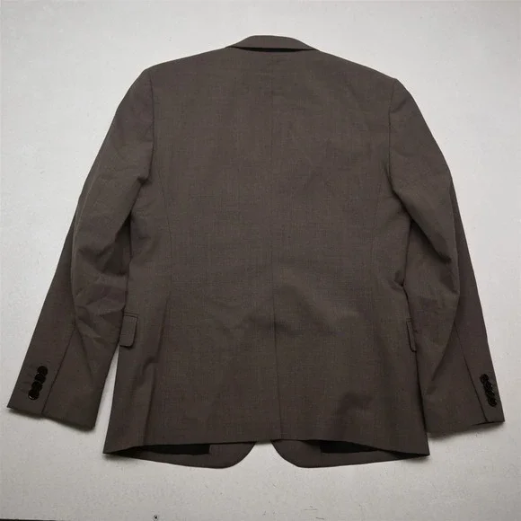 Express 38S 33x30 Brown Wool Extra Slim Soft Shoulder Mens Jacket Pants Suit